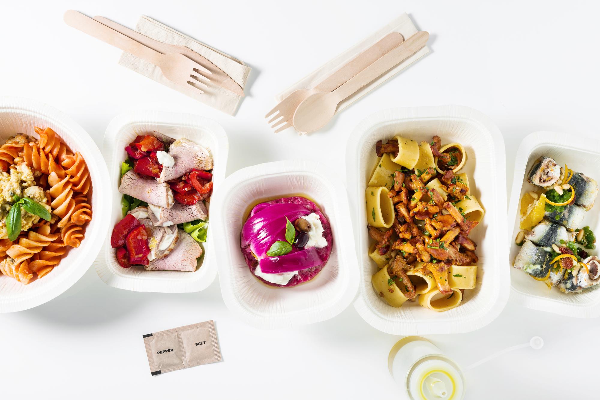 Assorted meal kit boxes